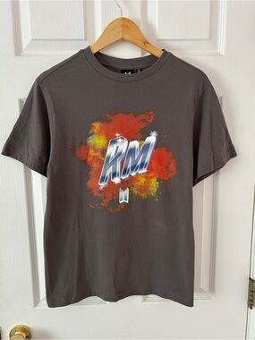 BTS RM Namjoon Graphic T Shirt Big Hit 2020 Kpop Streetwear Gray M